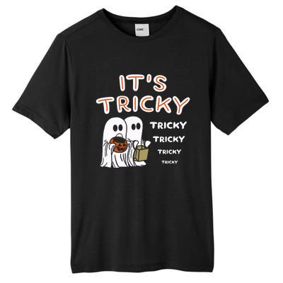 Funny Retro Ghosts Its Tricky Tricky Tricky Spooky Halloween Tall Fusion ChromaSoft Performance T-Shirt