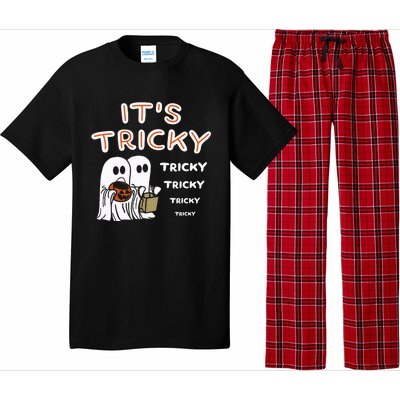 Funny Retro Ghosts Its Tricky Tricky Tricky Spooky Halloween Pajama Set