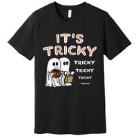 Funny Retro Ghosts Its Tricky Tricky Tricky Spooky Halloween Premium T-Shirt