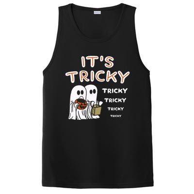 Funny Retro Ghosts Its Tricky Tricky Tricky Spooky Halloween PosiCharge Competitor Tank