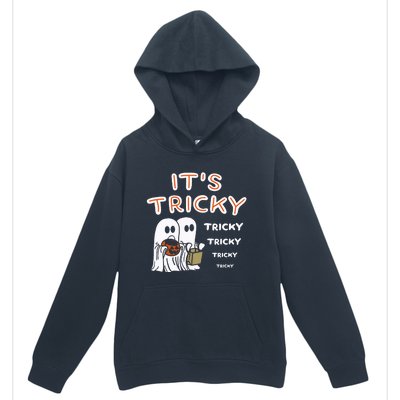 Funny Retro Ghosts Its Tricky Tricky Tricky Spooky Halloween Urban Pullover Hoodie