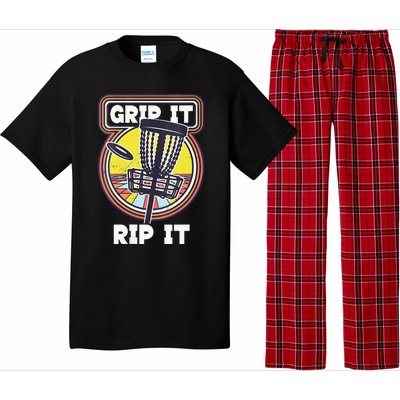 Funny Retro Grip and Rip It Disc Golf Pajama Set