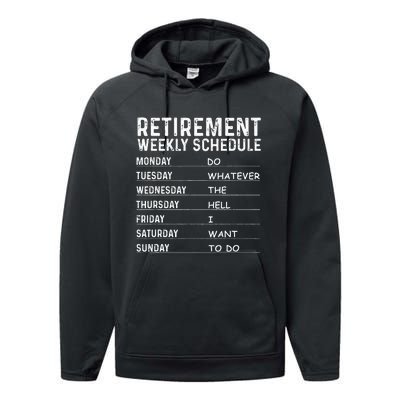 Funny Retirement Gift For Men Women Cool Retired Retiree Performance Fleece Hoodie