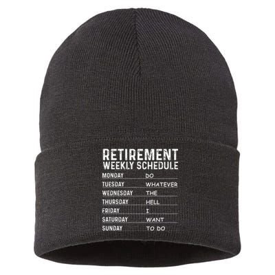 Funny Retirement Gift For Men Women Cool Retired Retiree Sustainable Knit Beanie