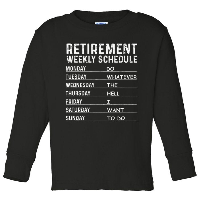 Funny Retirement Gift For Men Women Cool Retired Retiree Toddler Long Sleeve Shirt