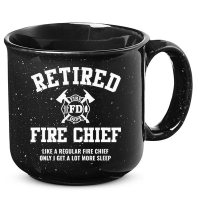 Firefighter Retirement Gifts Funny Retired Fire Chief 15oz Campfire Ceramic Mug