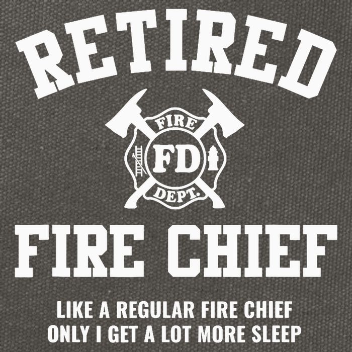 Firefighter Retirement Gifts Funny Retired Fire Chief Cotton Canvas Backpack
