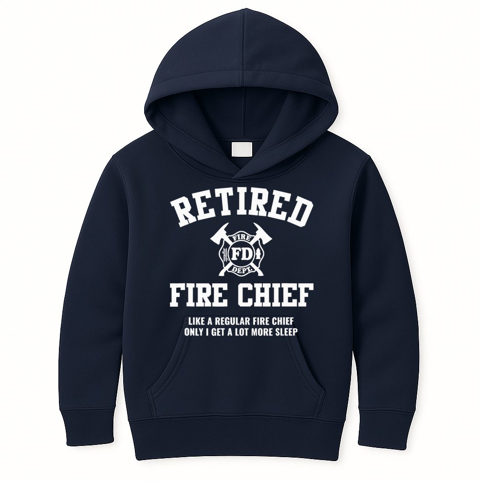 Firefighter Retirement Gifts Funny Retired Fire Chief Kids Hoodie