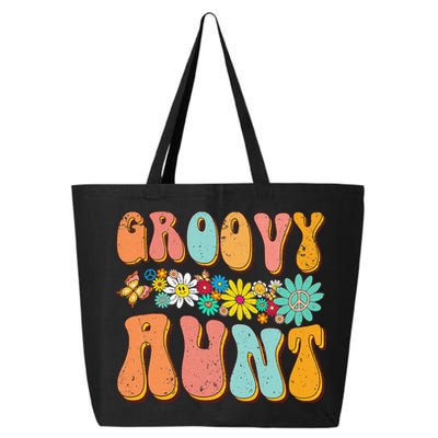 Funny Retro Groovy Birthday Family Matching Cute Groovy Aunt 25L Jumbo Tote