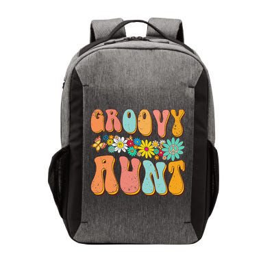 Funny Retro Groovy Birthday Family Matching Cute Groovy Aunt Vector Backpack