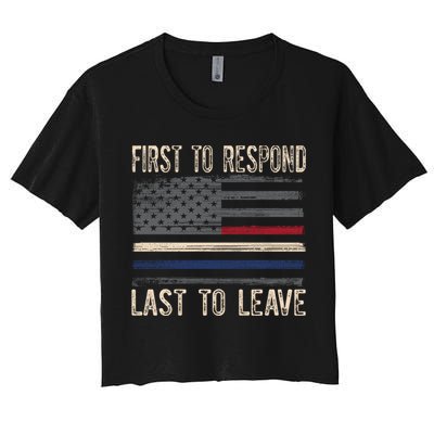 First Responders Great Giftpolice Military Firefighter Emt And Ems Gift Crop Top