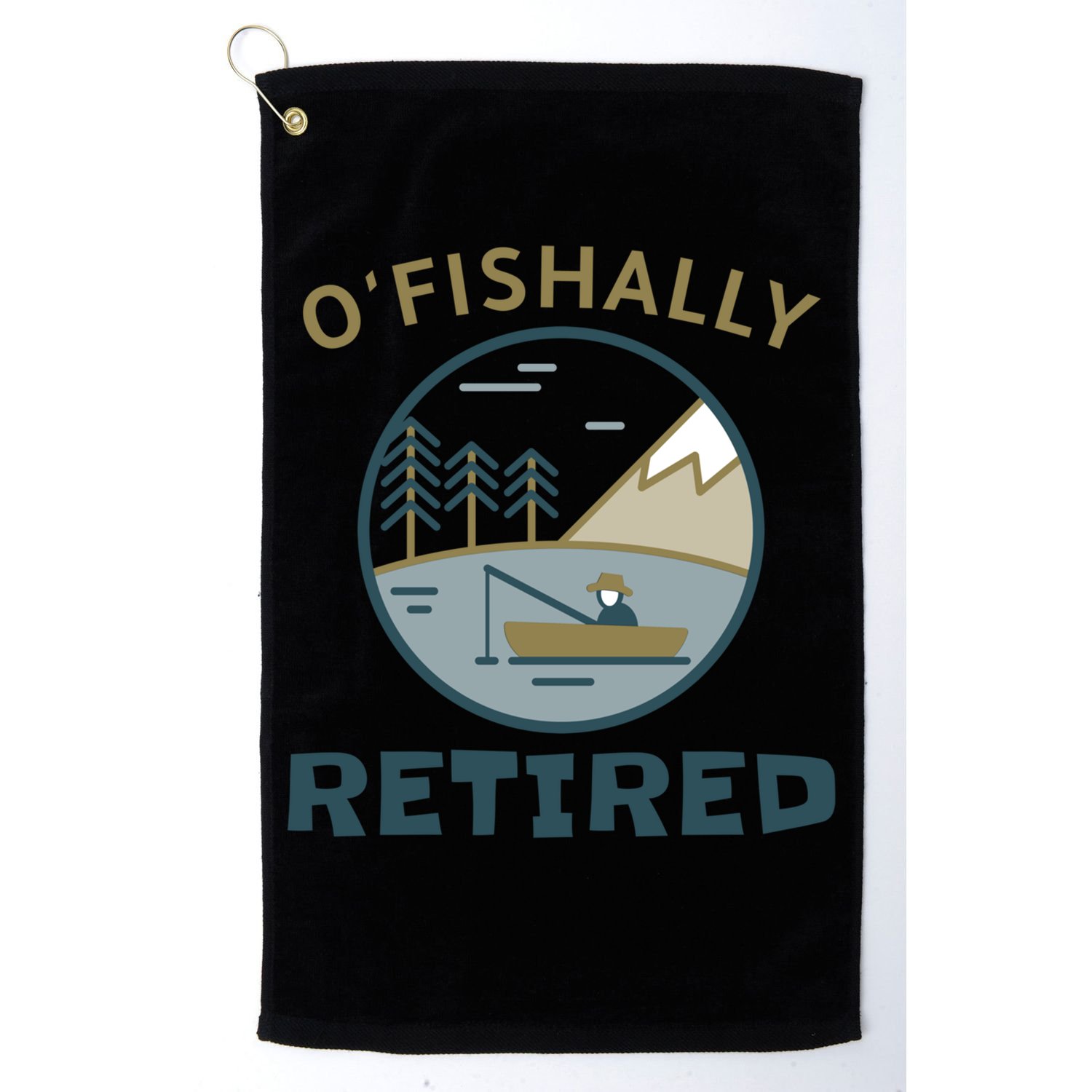 Fisherman Retirement Gift Officially O'fishally Retired Gift Golf Towel