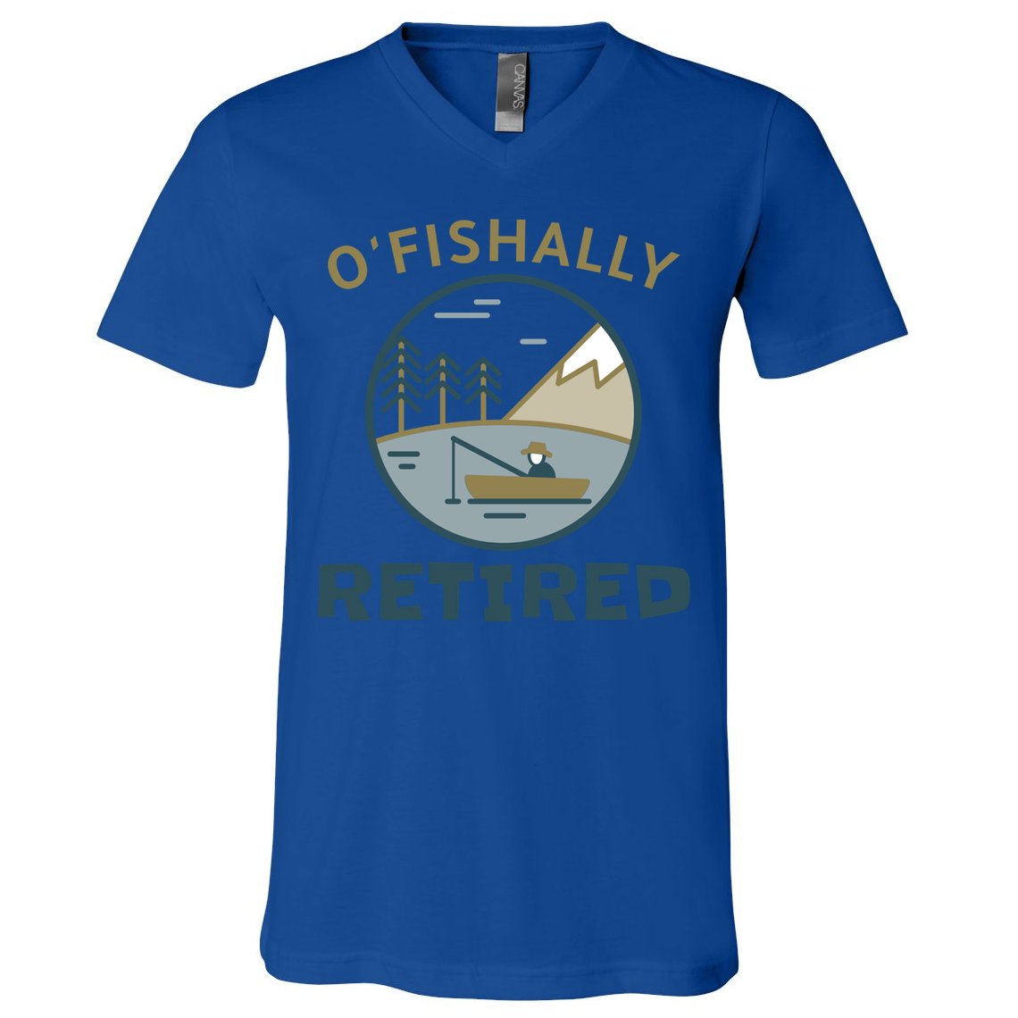 Fisherman Retirement Gift Officially O'fishally Retired Gift V-Neck T-Shirt