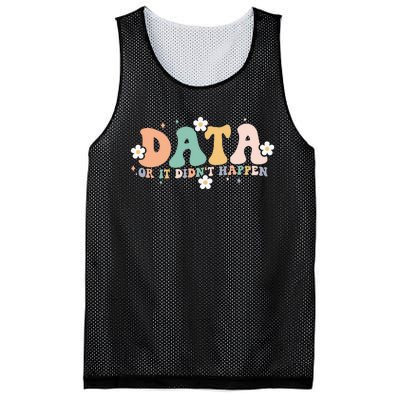 Floral Retro Groovy Data Or It Didn't Happen Aba Therapist Mesh Reversible Basketball Jersey Tank