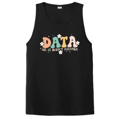 Floral Retro Groovy Data Or It Didn't Happen Aba Therapist PosiCharge Competitor Tank