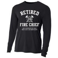 Firefighter Retirement Gifts Funny Retired Fire Chief Cooling Performance Long Sleeve Crew