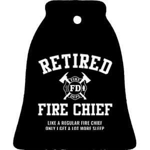 Firefighter Retirement Gifts Funny Retired Fire Chief Ceramic Bell Ornament