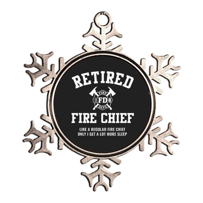 Firefighter Retirement Gifts Funny Retired Fire Chief Metallic Star Ornament