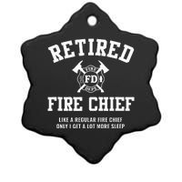 Firefighter Retirement Gifts Funny Retired Fire Chief Ceramic Star Ornament