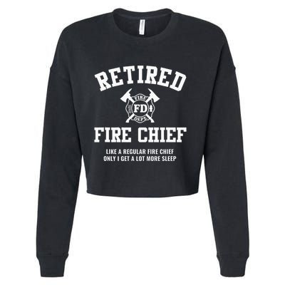 Firefighter Retirement Gifts Funny Retired Fire Chief Cropped Pullover Crew