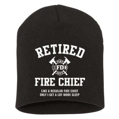 Firefighter Retirement Gifts Funny Retired Fire Chief Short Acrylic Beanie