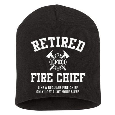 Firefighter Retirement Gifts Funny Retired Fire Chief Short Acrylic Beanie