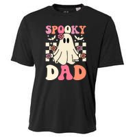 Family Retro Groovy Spooky Dad Halloween Ghost Costume Gift Cooling Performance Crew T-Shirt