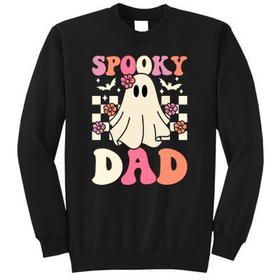 Family Retro Groovy Spooky Dad Halloween Ghost Costume Gift Sweatshirt