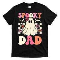 Family Retro Groovy Spooky Dad Halloween Ghost Costume Gift T-Shirt