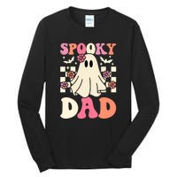 Family Retro Groovy Spooky Dad Halloween Ghost Costume Gift Tall Long Sleeve T-Shirt