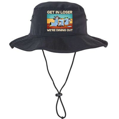 Funny Raccoons Get In Loser We're Dining Out Bucket Hat