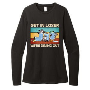 Funny Raccoons Get In Loser We're Dining Out Womens CVC Long Sleeve Shirt