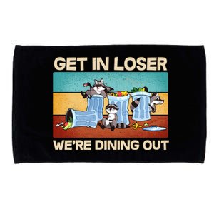 Funny Raccoons Get In Loser We're Dining Out Microfiber Hand Towel