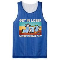 Funny Raccoons Get In Loser We're Dining Out Mesh Reversible Basketball Jersey Tank
