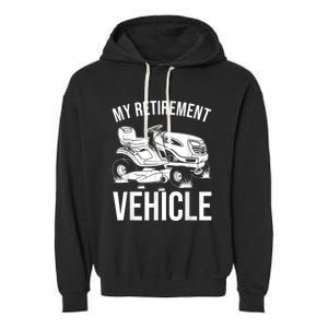 Funny Retirement Gardening Gift Cute Lawn Mowing Men Women Garment-Dyed Fleece Hoodie