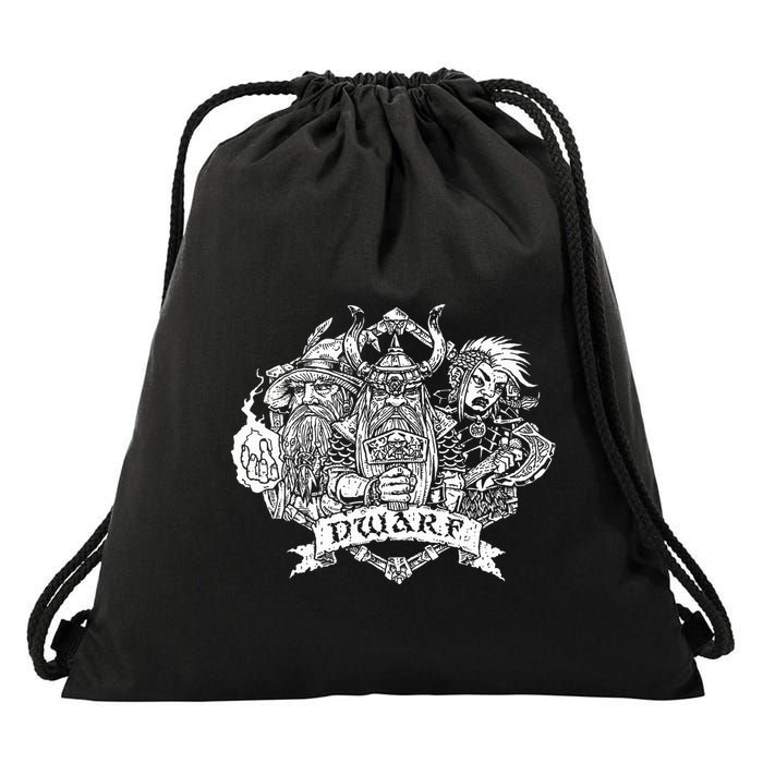 Fantasy Roleplaying Game Dwarf Drawstring Bag