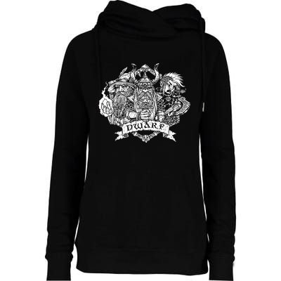 Fantasy Roleplaying Game Dwarf Womens Funnel Neck Pullover Hood