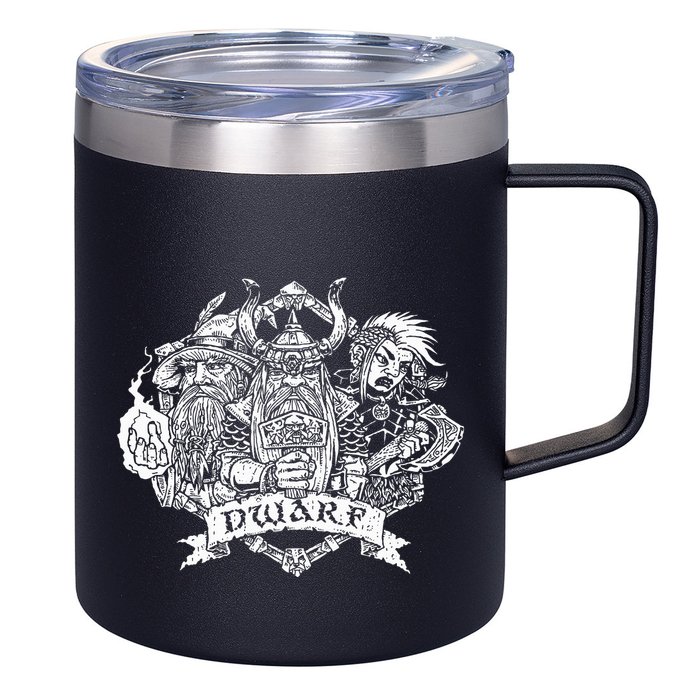Fantasy Roleplaying Game Dwarf 12oz Stainless Steel Coffee Mug