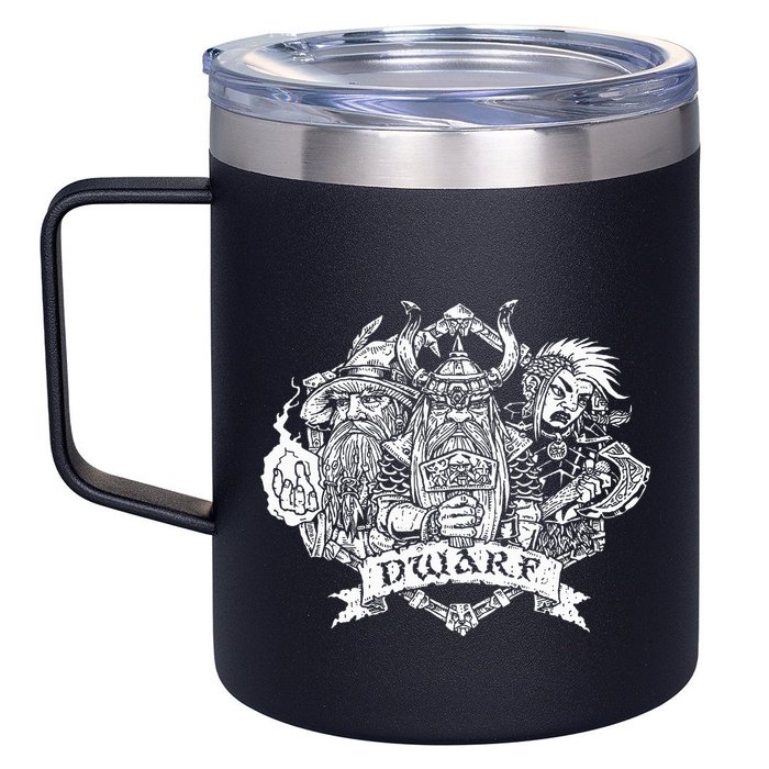 Fantasy Roleplaying Game Dwarf 12oz Stainless Steel Coffee Mug