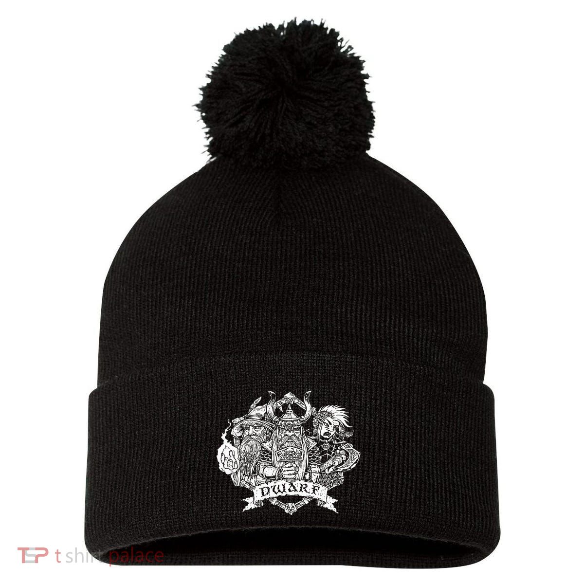 Fantasy Roleplaying Game Dwarf Pom Pom 12in Knit Beanie