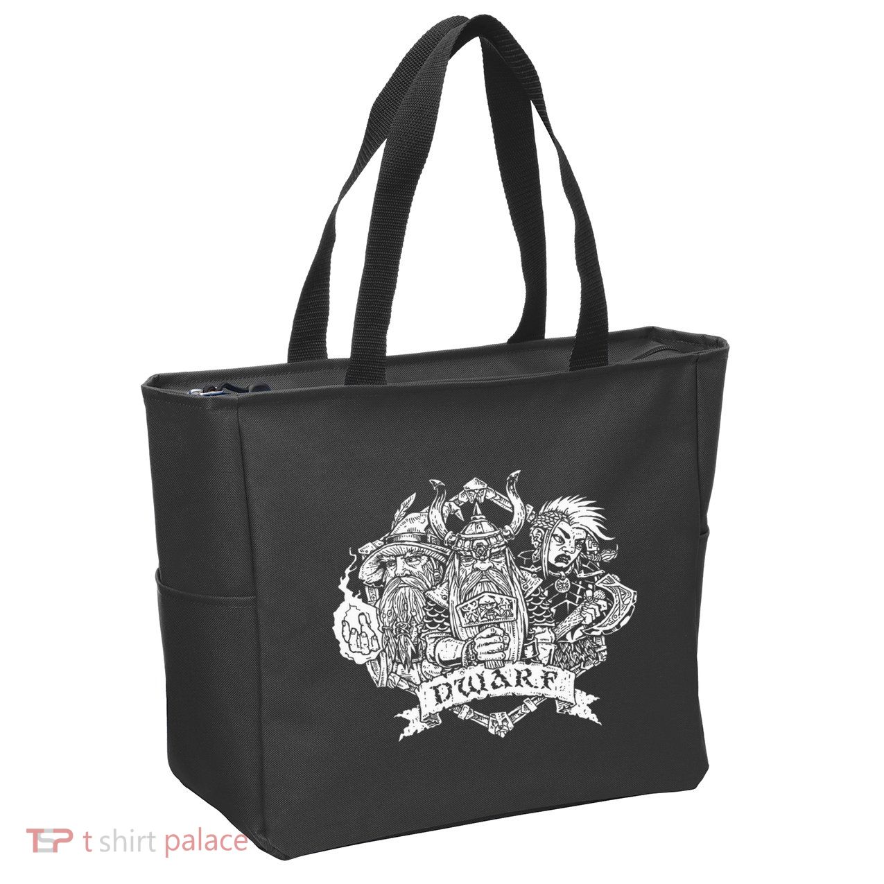 Fantasy Roleplaying Game Dwarf Zip Tote Bag
