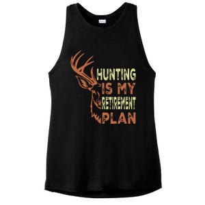 Funny Retirement Gifts For Hunting Is My Retirement Plan Ladies PosiCharge Tri-Blend Wicking Tank