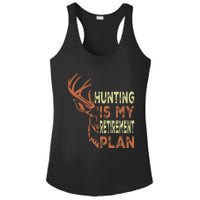 Funny Retirement Gifts For Hunting Is My Retirement Plan Ladies PosiCharge Competitor Racerback Tank