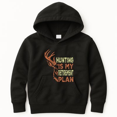 Funny Retirement Gifts For Hunting Is My Retirement Plan Kids Hoodie