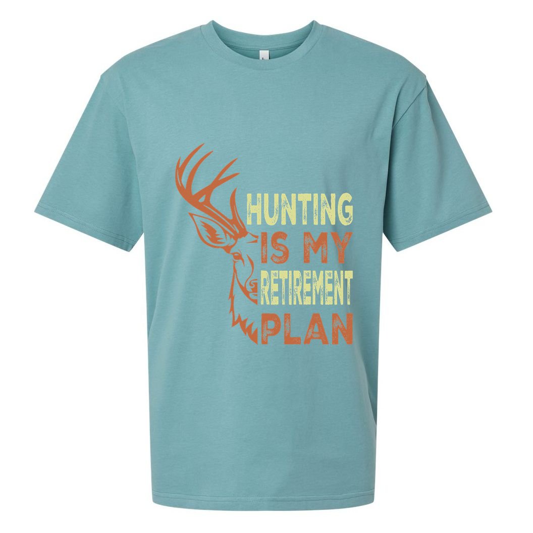 Funny Retirement Gifts For Hunting Is My Retirement Plan Sueded Cloud Jersey T-Shirt