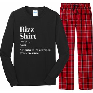 Funny Rizz Gen Z Gen Alpha Slang Charisma Meme Rizz Long Sleeve Pajama Set