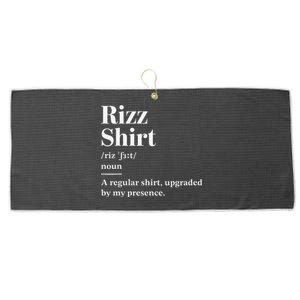 Funny Rizz Gen Z Gen Alpha Slang Charisma Meme Rizz Large Microfiber Waffle Golf Towel