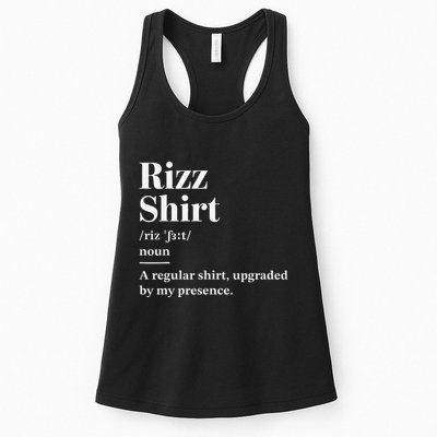 Funny Rizz Gen Z Gen Alpha Slang Charisma Meme Rizz Womens Tank Top