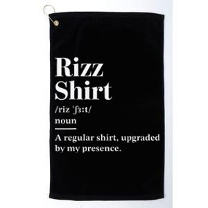 Funny Rizz Gen Z Gen Alpha Slang Charisma Meme Rizz Platinum Collection Golf Towel