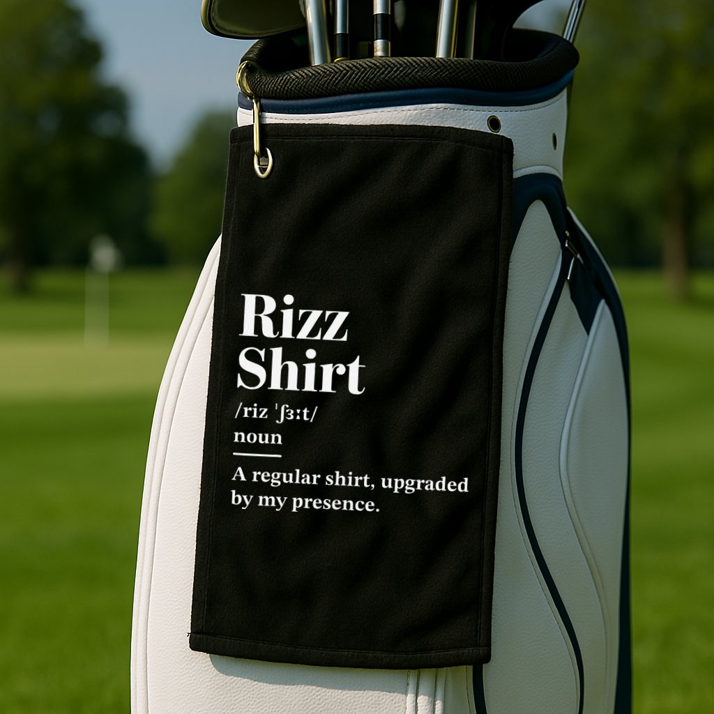 Funny Rizz Gen Z Gen Alpha Slang Charisma Meme Rizz Golf Towel